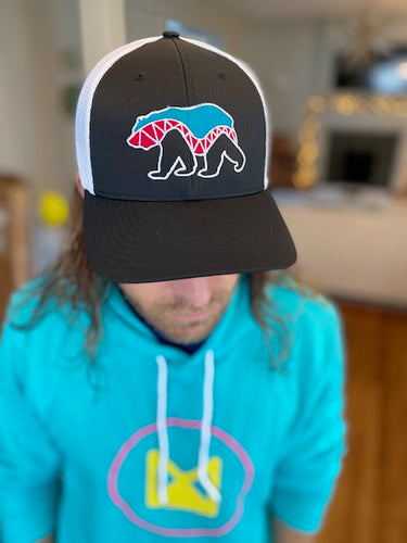 Bear Bridge Hat - Black w/ White Back - Out of Stock