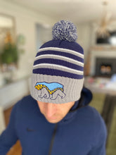 Load image into Gallery viewer, Pom Pom Bear Bridge Beanie Hat -